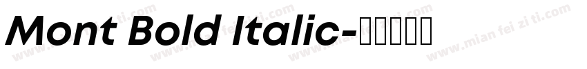 Mont Bold Italic字体转换